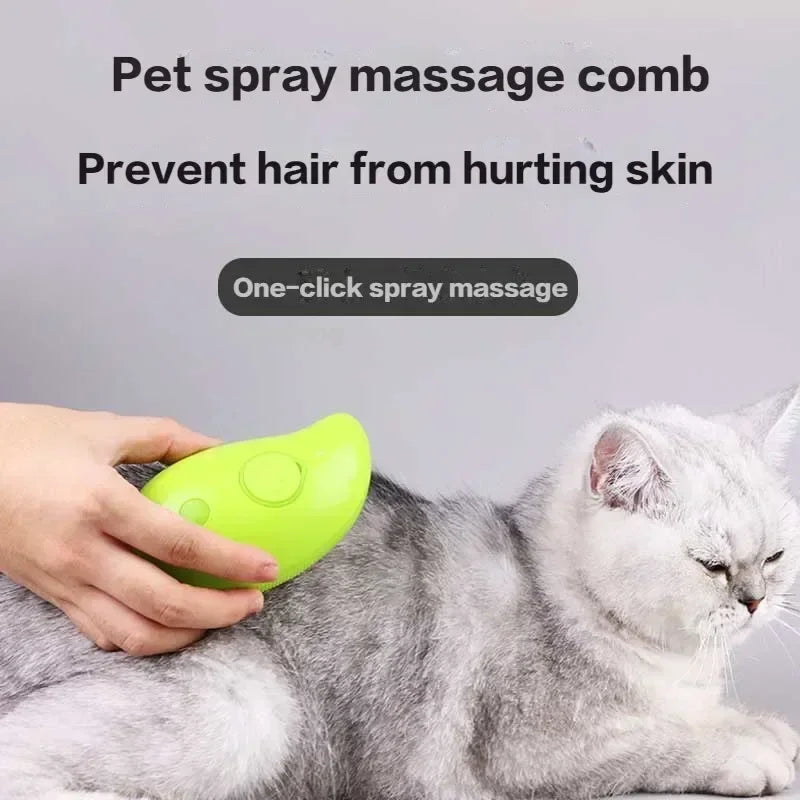 3-in-1 Electric Spray Cat Hair Brush!