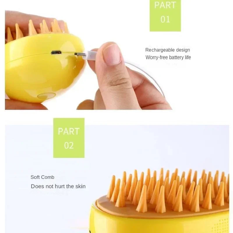 3-in-1 Electric Spray Cat Hair Brush!