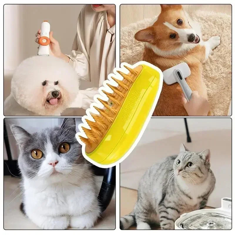 3-in-1 Electric Spray Cat Hair Brush!